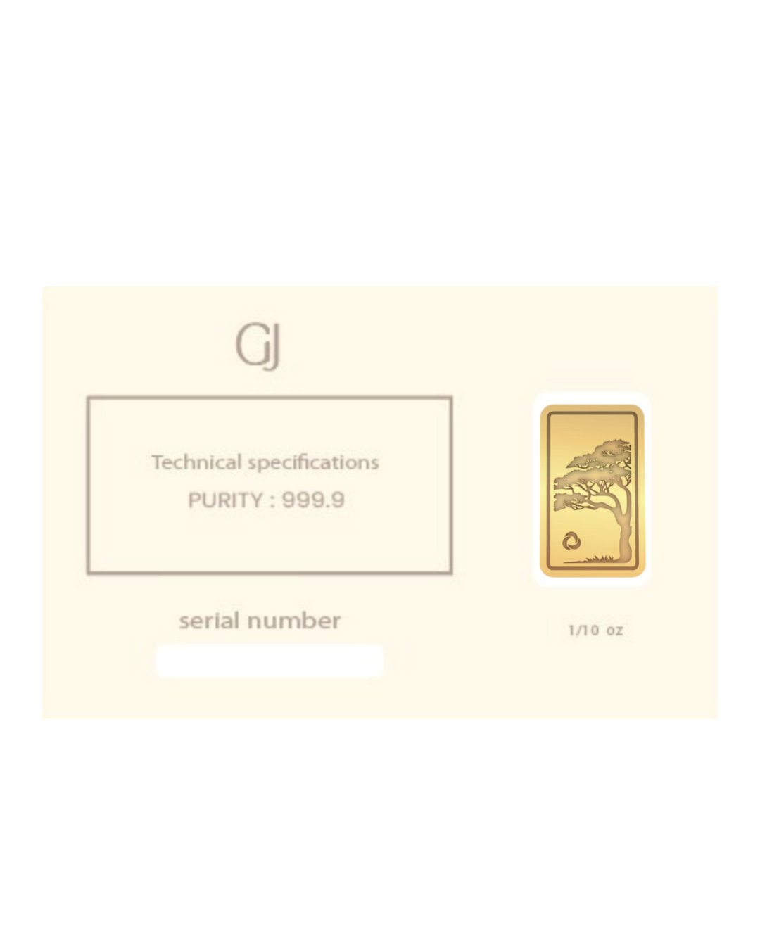 24K Gold Bar - 1/10 OZ