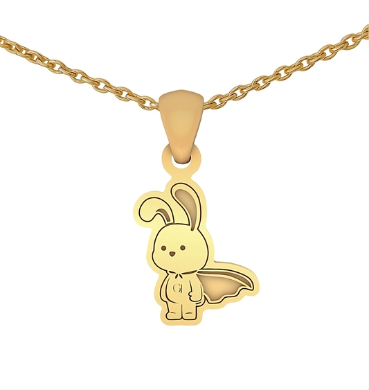 14K Yellow Gold Bunny Pendant