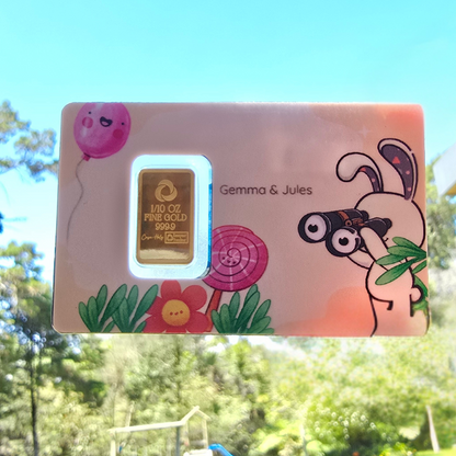 24K Gold Investment Bar 1/10 oz - Kids First Investment Gift