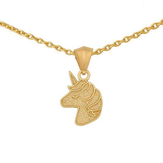 14k Yellow Gold Unicorn pendant